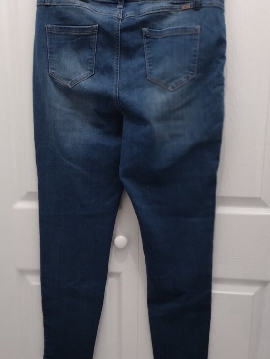 1822 Denim Size 16 Ankle Skinny Jeans NWT No Gap Waistband Stretch Mid Wash - Picture 7 of 10